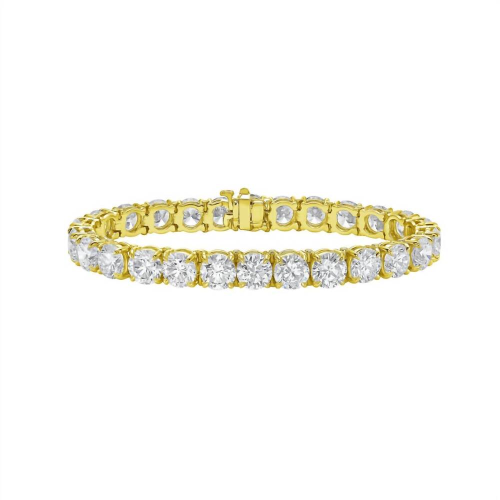 NEW DIANA M JEWELS women's round lab-grown diamond jewelry bracelet (16.30 ct) -